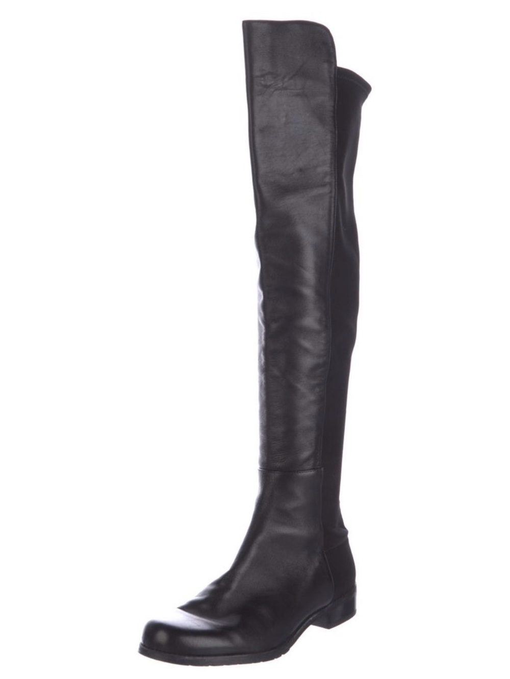 Stuart Weitzman 5050 Black Leather Over The Knee Riding Boots Size 7.5 Classic - Picture 2 of 5